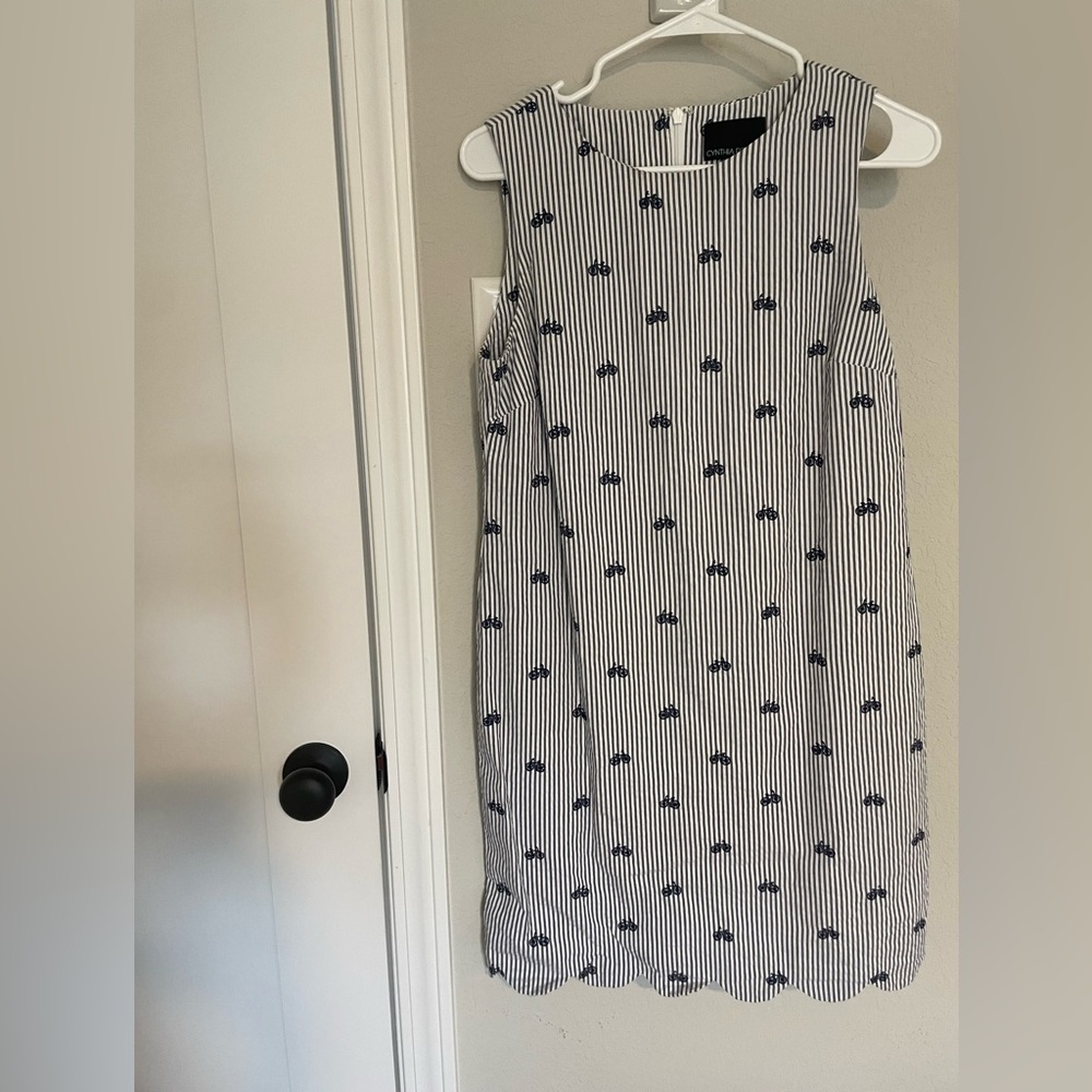 Cynthia Rowley Navy and White bicycles Striped Dress size 2